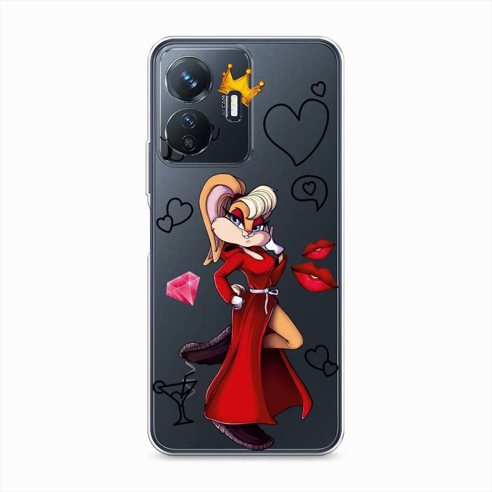 

Чехол на Vivo Y77e "Rich Lola Bunny", Красный;бежевый;оранжевый, 267350-6