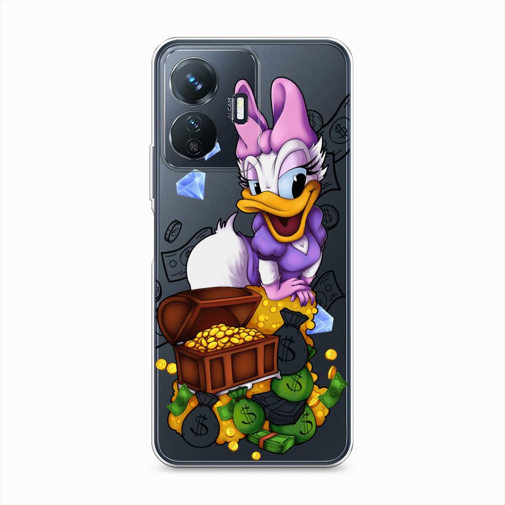 

Чехол на Vivo Y77e "Rich Daisy Duck", Коричневый;белый;фиолетовый, 267350-6