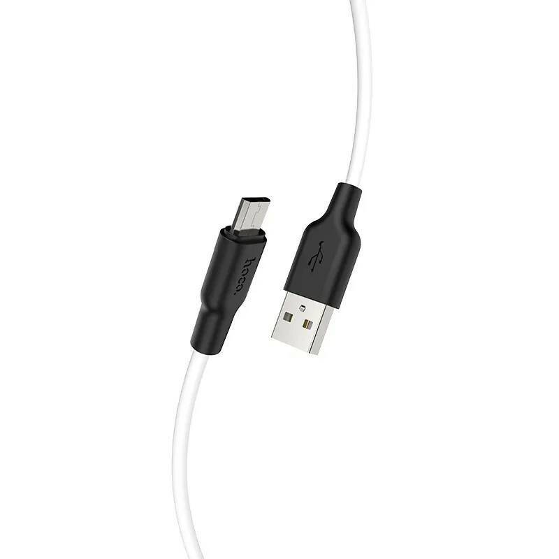 фото Кабель micro usb - usb hoco x21 plus 1 м белый