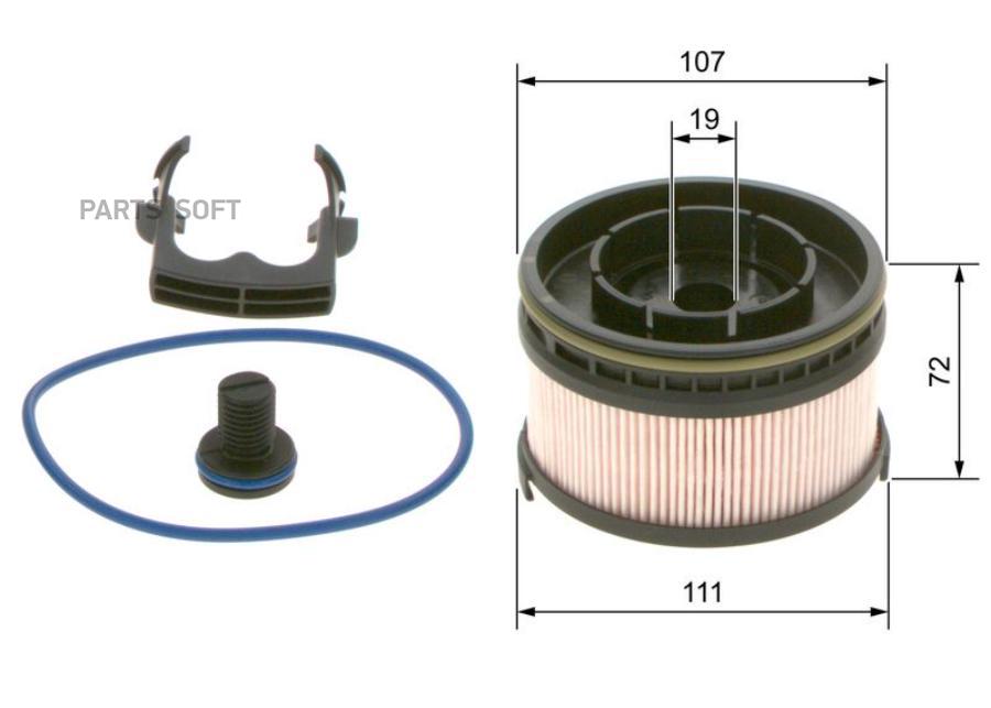 

F 026 402 261 фильтр Топливный Mb C/E/Glc/Gle/Cls/S-Class 2.0-3.0d 17> Bosch арт. F0264022