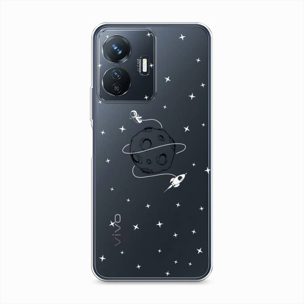 

Чехол на Vivo Y77e "Полет вокруг луны", Белый;серый;черный, 267350-2
