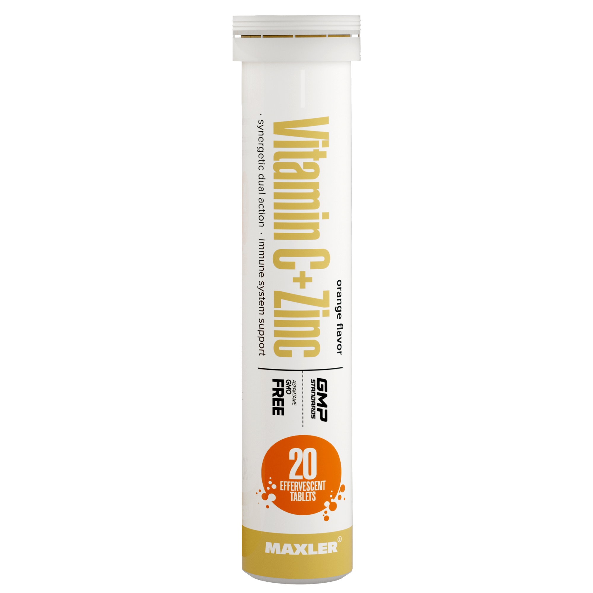 MAXLER EU Vitamin C Plus Zinc 20 таб (tube) (Orange Flavor)