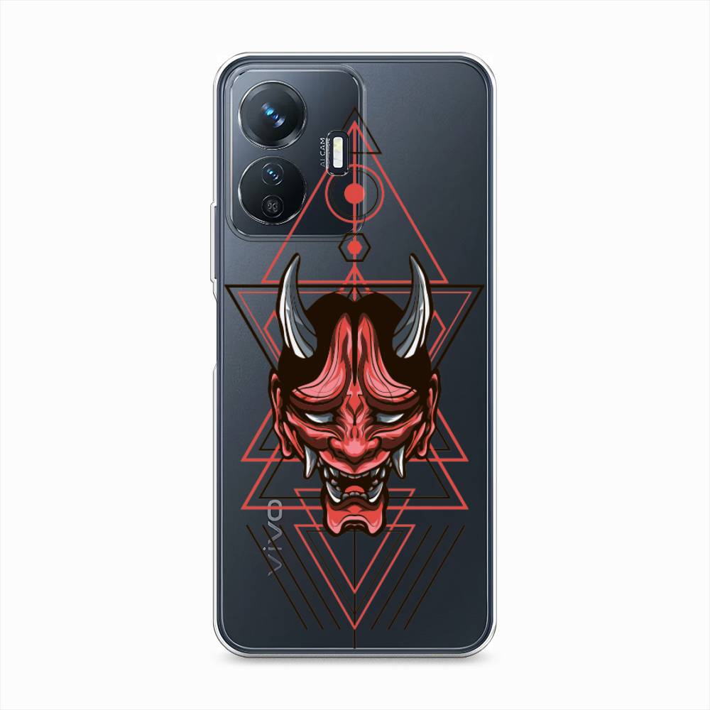 

Чехол на Vivo Y77e "Hanya Oni mask", Серый;красный;черный, 267350-4