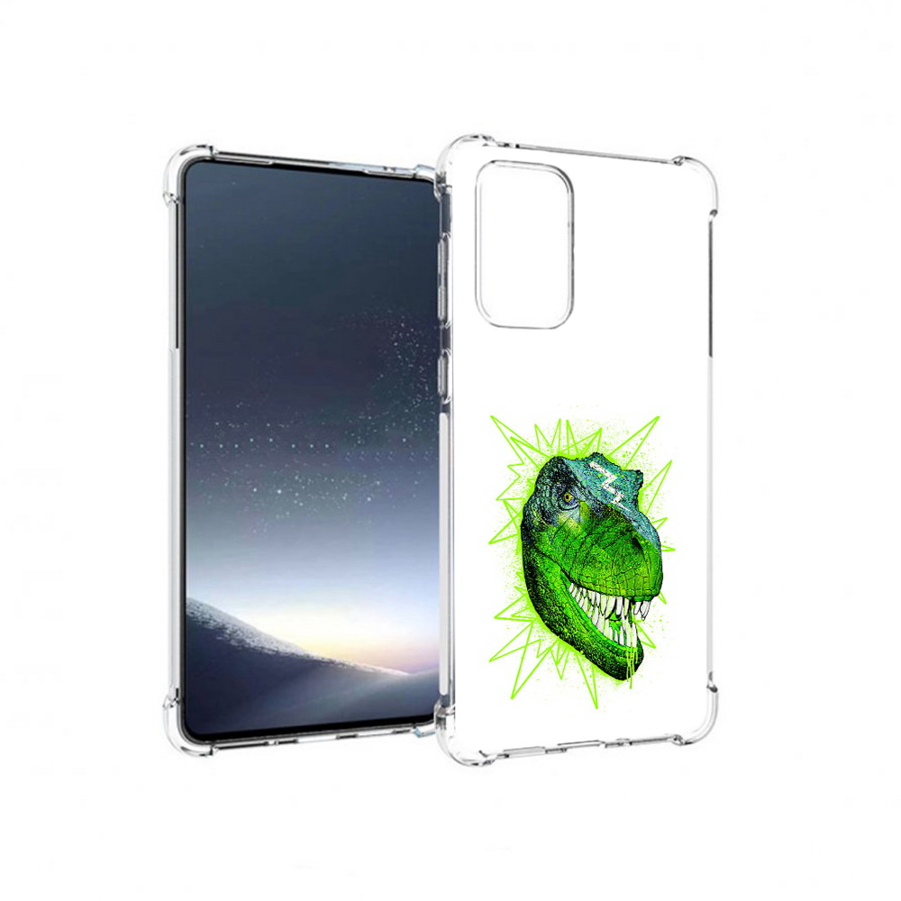 

Чехол MyPads Tocco для Samsung Galaxy A73 зеленый динозавр (PT226913.548.358), Прозрачный, Tocco