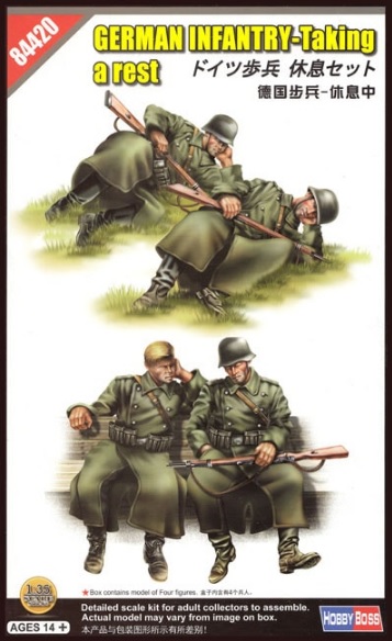 

Сборная модель Hobby Boss 1/35 Немецкая пехота на отдыхе 84420