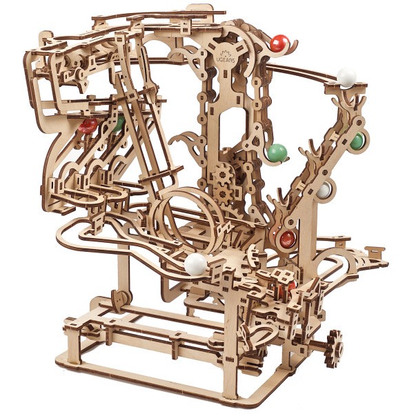 фото Конструктор 3d-пазл ugears марбл-трасса цепной подъемник 70156