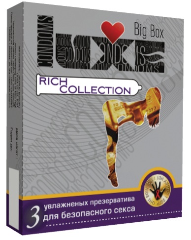Купить Презервативы Luxe Rich collection цветные 3 шт.