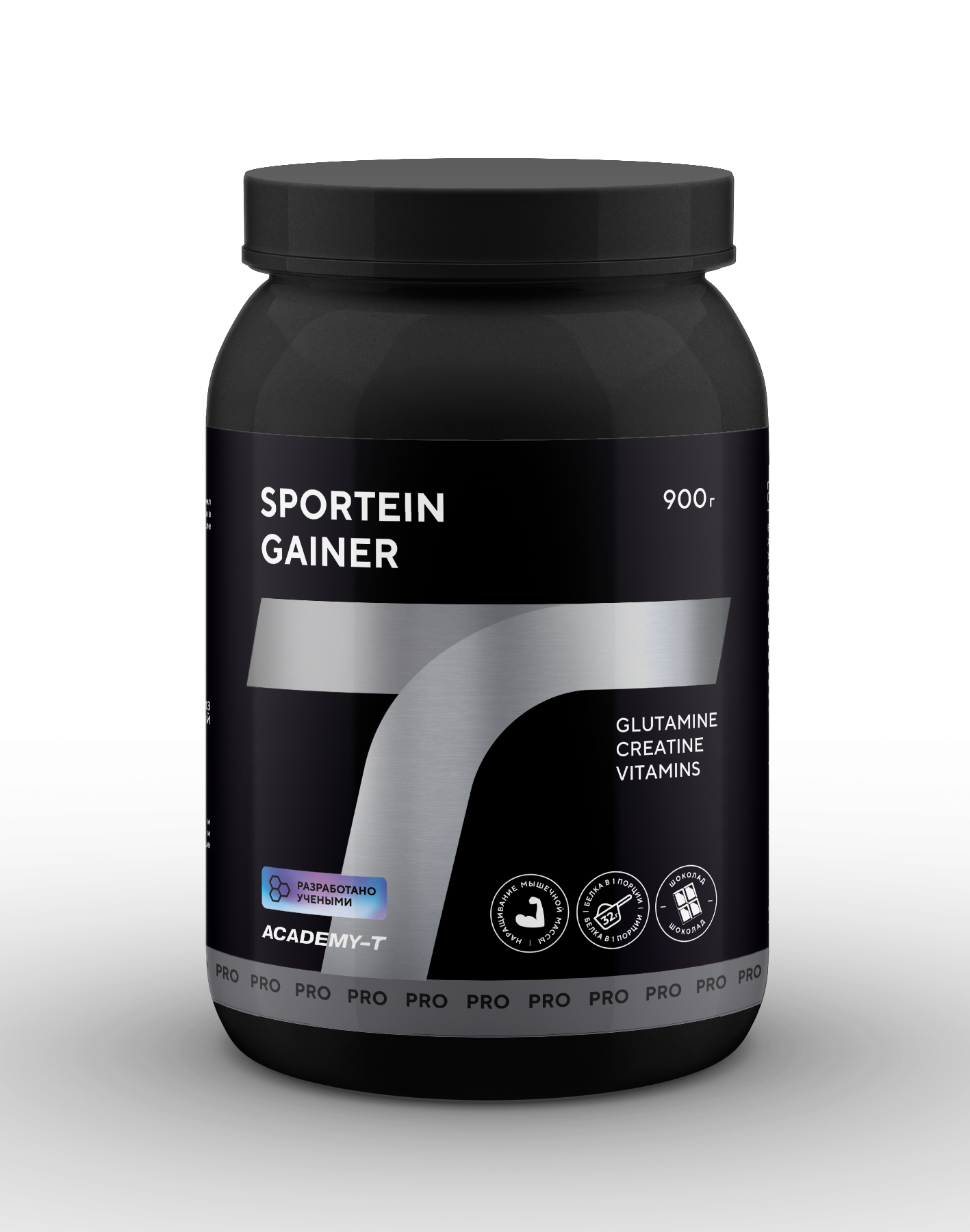 Гейнер ACADEMY-T Sportein Gainer Шоколад 900 гр