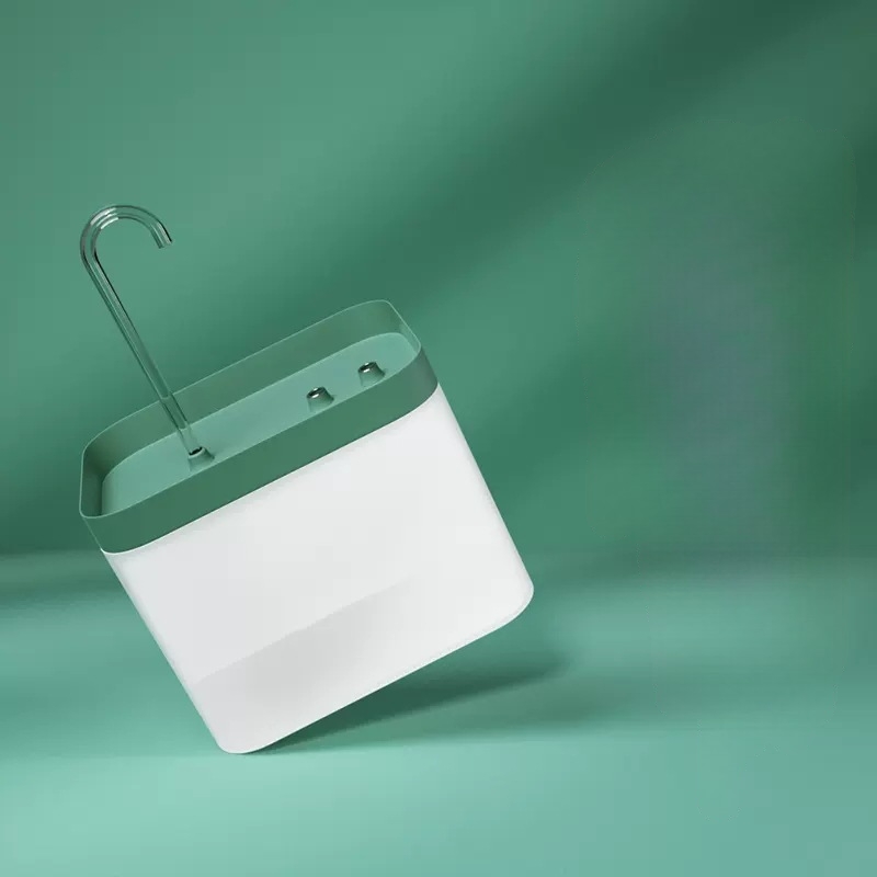 Автоматическая поилка для кошек и собак Hoopet, USB, зеленая, пластик, объем 1,5 л