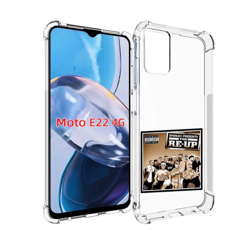

Чехол MyPads EMINEM PRESENTS, THE RE-UP для Motorola Moto E22 4G / E22i 4G, Прозрачный, Tocco