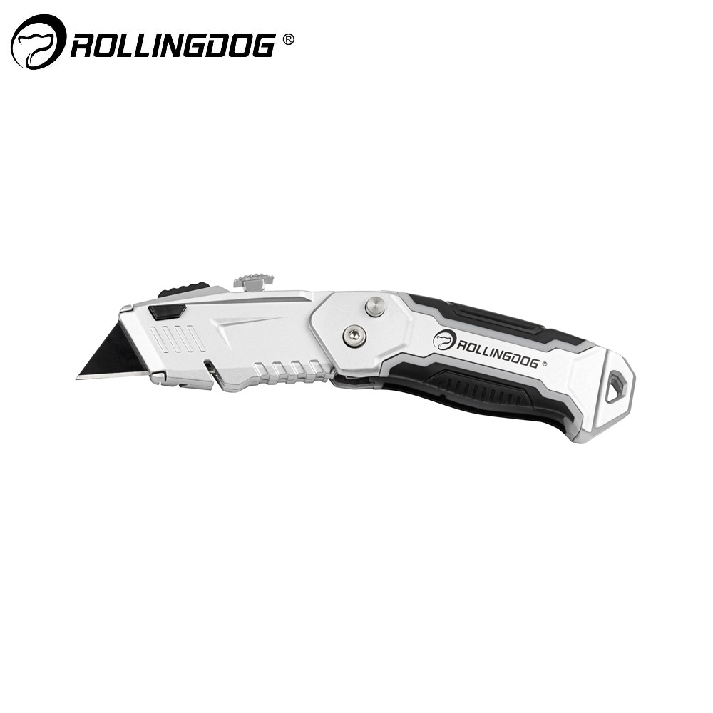 Нож строительный складной выдвижной лезвие 19мм Rollingdog серия Professional 50522