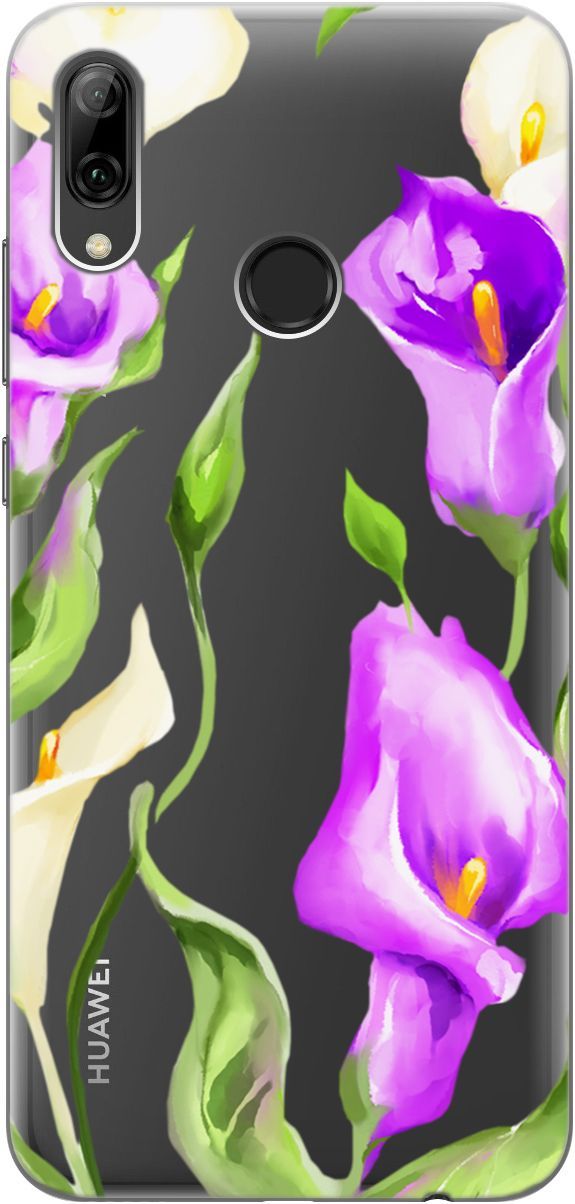

Чехол на Honor 10 Lite/Huawei P Smart (2019) "Amazing Callas" прозрачный, Прозрачный;фиолетовый, 5242