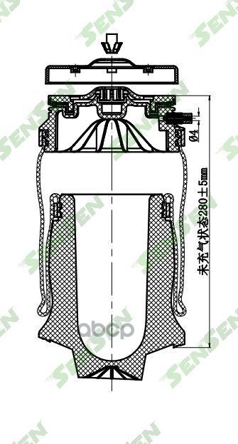 

Пневмобаллонподвескиmercedesbenzgl-Classw164gl350gl4502007-2012rear Sensen арт. SAR019