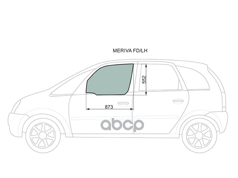 

Стекло Переднее Левое Опускное Opel Meriva (A) Mpv 03-10 Xyg Арт. Meriva Fd/Lh