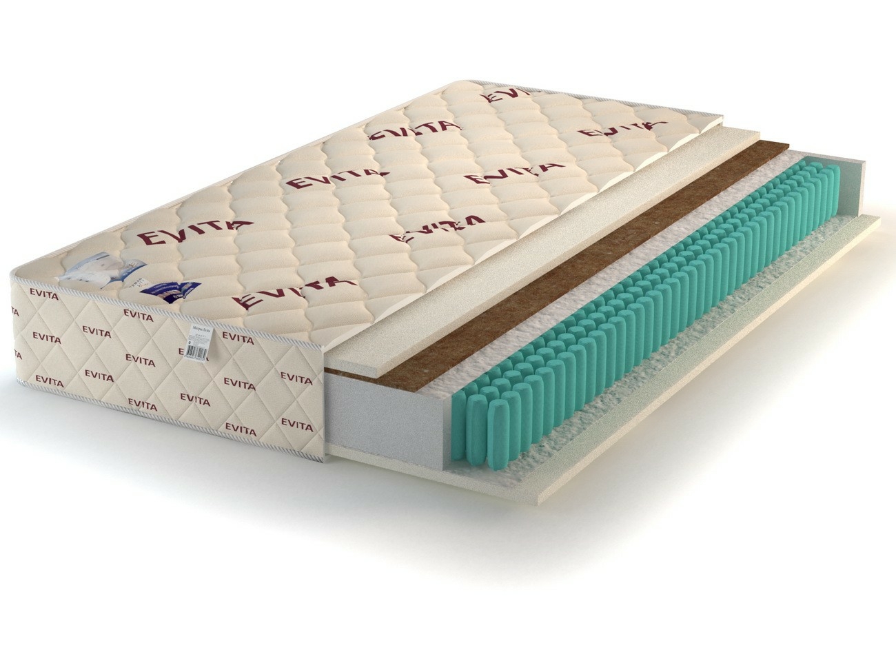 

Матрас Evita Double H4 140x195, Белый, Double H4