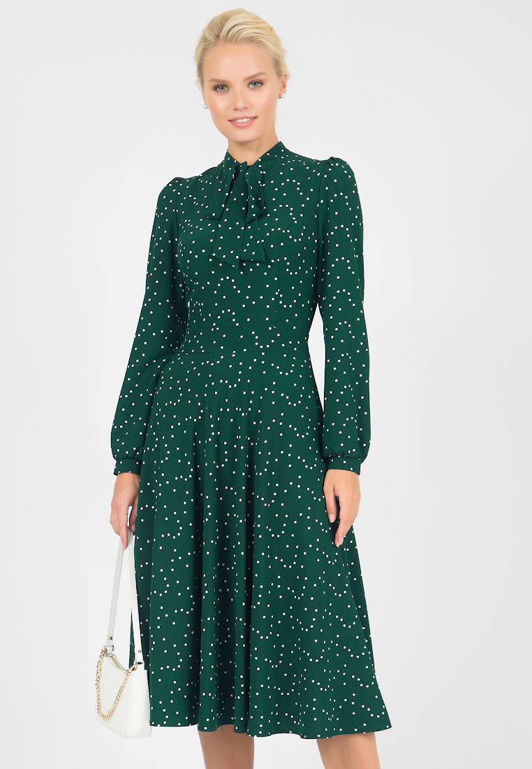 Платье женское Olivegrey Pl000814V(djillia) зеленое 52 RU