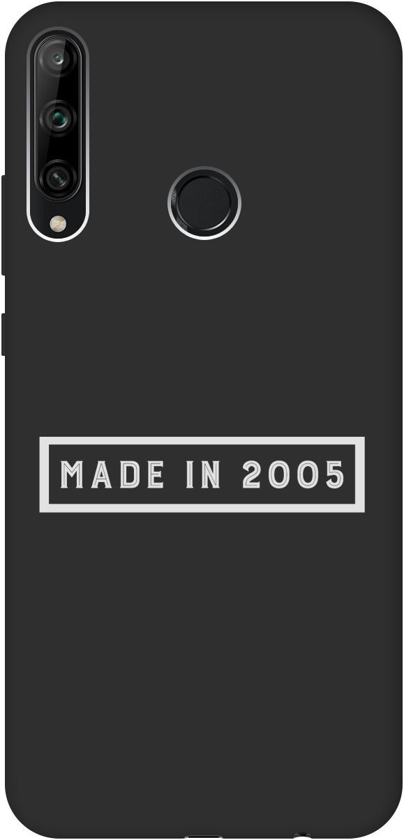 

Чехол на Honor 9C/Huawei P40 Lite E "2005 W" черный, Черный;белый, 8386