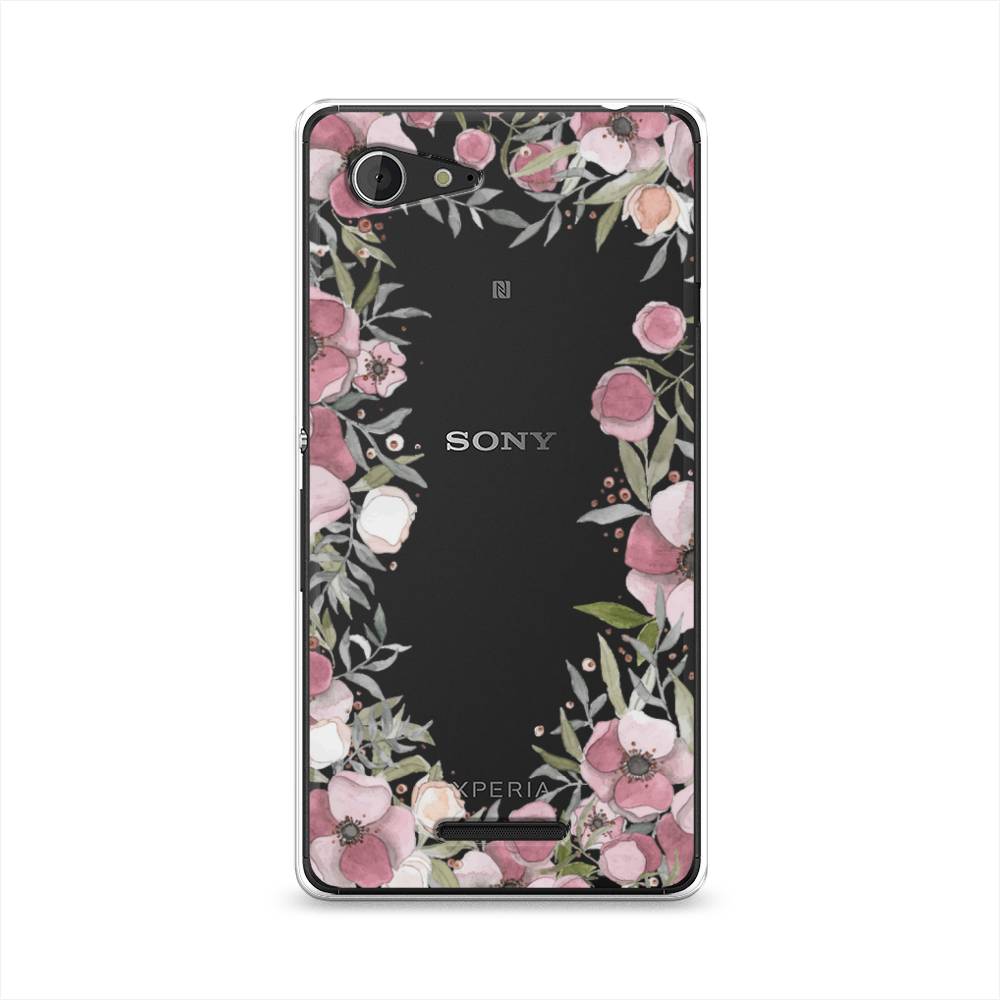 

Чехол Awog "Розовая цветочная рамка" для Sony Xperia E3, 52750-8