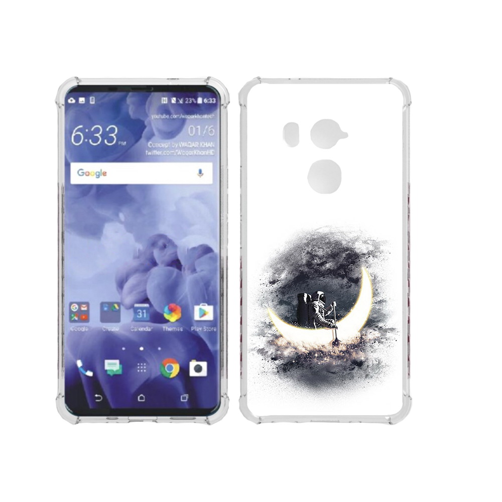 

Чехол MyPads Tocco для HTC U11 Plus лунный путешественник, Прозрачный, Tocco