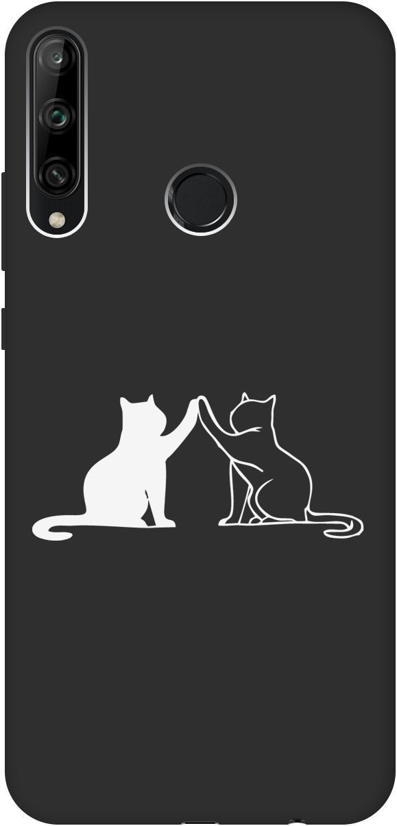 

Чехол на Honor 9C/Huawei P40 Lite E "Cats W" черный, Черный;белый, 8386
