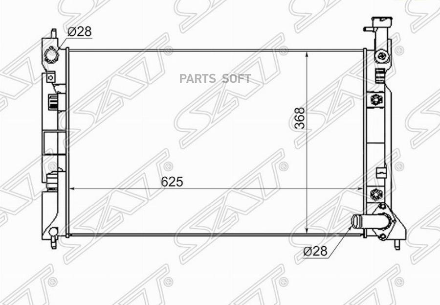 

Sat Радиатор Mitsubishi Colt 4G15/4G19 Z25/8A 02-