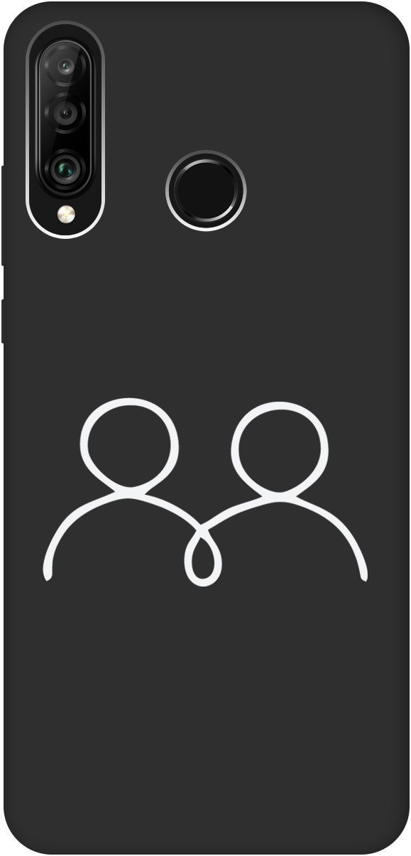 

Чехол на Honor 20 Lite/20s/Huawei P30 Lite "Couple Lines W" черный, Черный;белый, 8381
