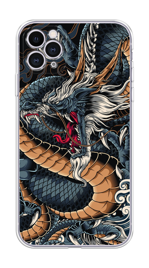 

Чехол на Apple iPhone 11 Pro "Japanese Dragon", Коричневый;черный;синий, 12350-1