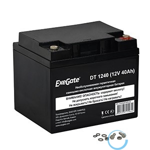 Аккумуляторная батарея ExeGate DT 1240 (12V 40Ah, под болт М6)