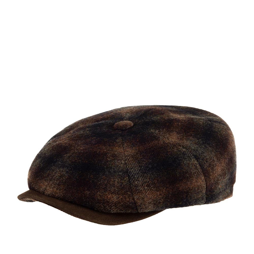 

Кепка восьмиклинка унисекс Stetson 6840332 HATTERAS WOOL CHECK коричневая, р.62, Коричневый, 6840332 HATTERAS WOOL CHECK