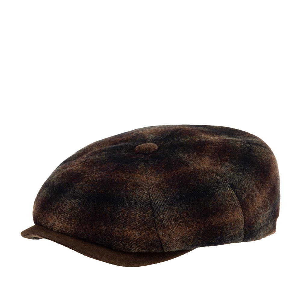 

Кепка восьмиклинка унисекс Stetson 6840332 HATTERAS WOOL CHECK коричневая, р.61, Коричневый, 6840332 HATTERAS WOOL CHECK