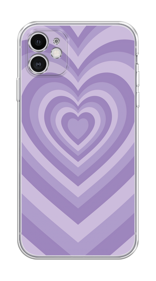 

Чехол на Apple iPhone 11 "Violet heart latte", Фиолетовый, 12150-1