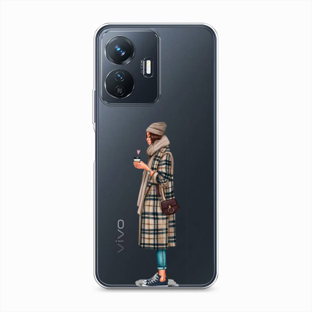 

Чехол на Vivo Y77e "Утренний кофе", Коричневый;бежевый, 267350-6