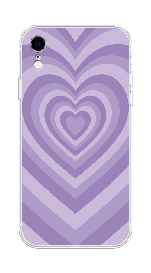 

Чехол на Apple iPhone XR "Violet heart latte", Фиолетовый, 12050-1