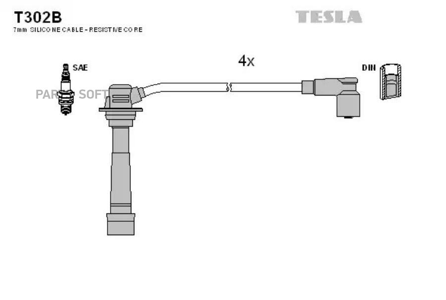 

T302b-Tsl к-Кт Проводов Mazda Xedos 6 1.6i 16v 93> TESLA арт. T302B