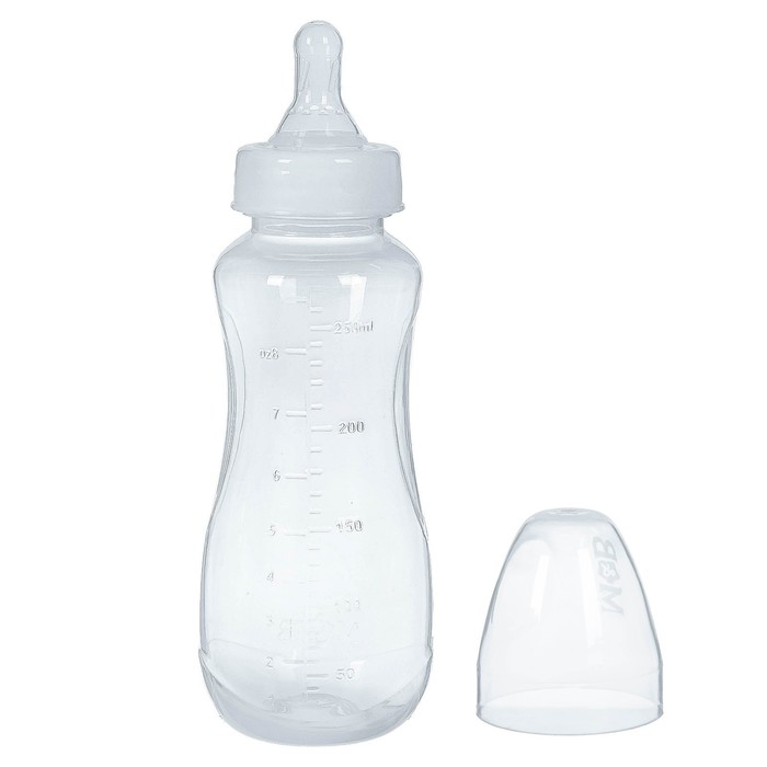 Бутылочка для кормления Mum&Baby детская приталенная 250 мл от 0 мес. белый 2969738