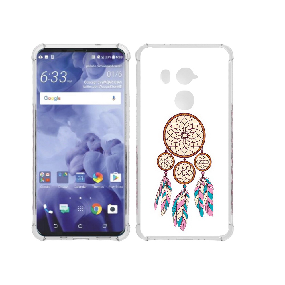 

Чехол MyPads Tocco для HTC U11 Plus ловец снов бежевый, Прозрачный, Tocco