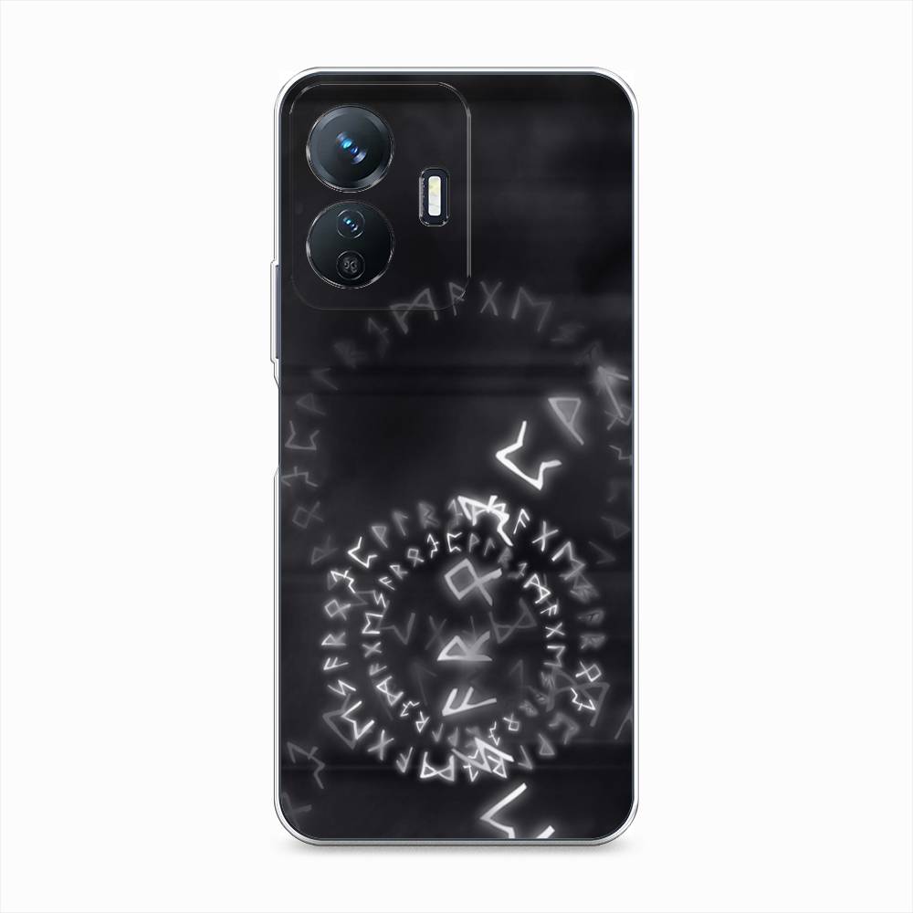 

Чехол на Vivo Y77e "Руны", Серый;черный, 267350-3