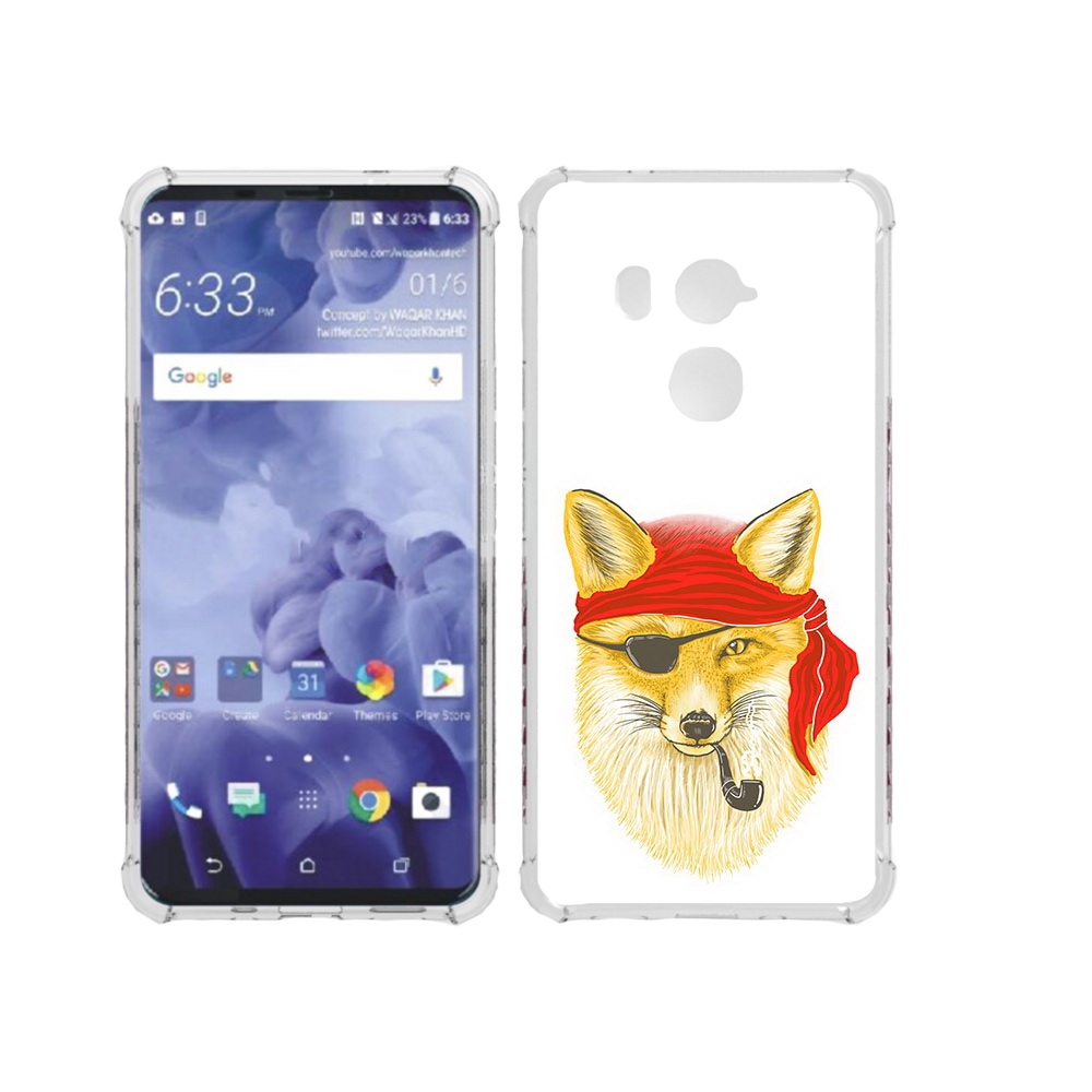 Чехол MyPads Tocco для HTC U11 Plus лиса-пират