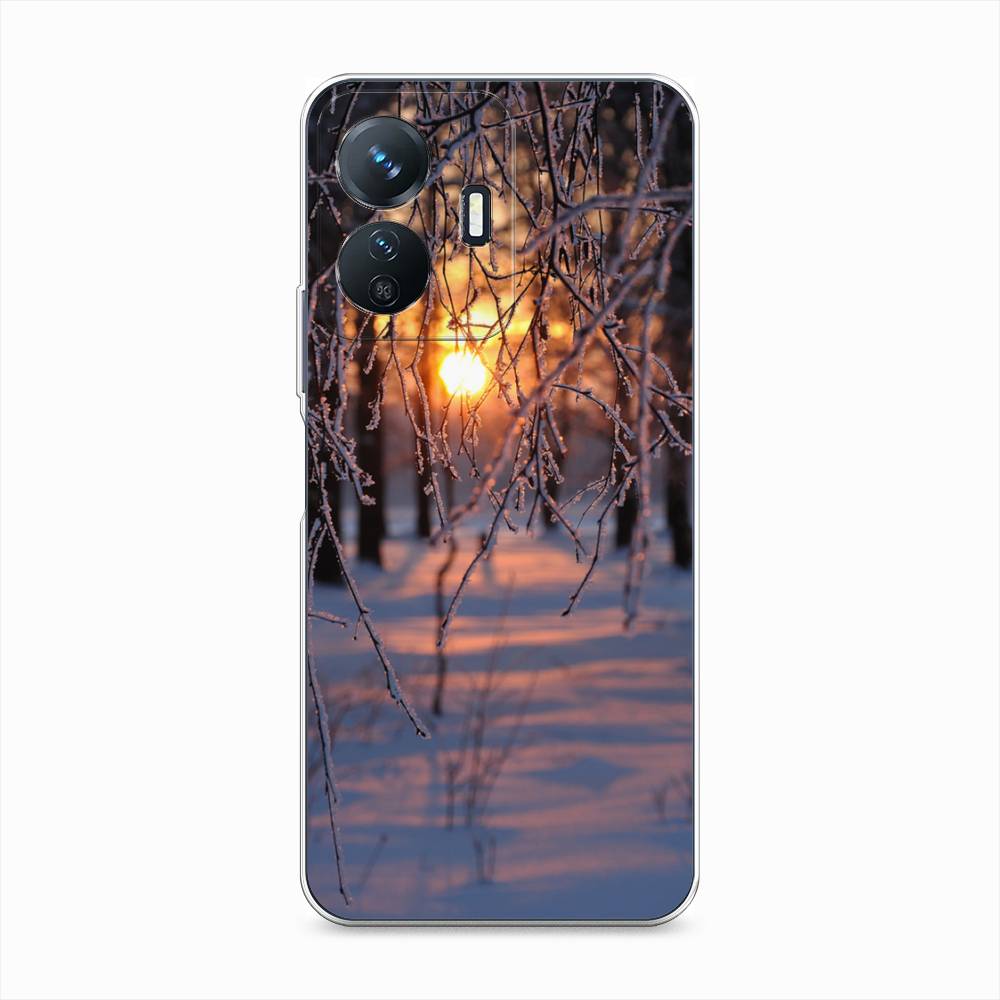 

Чехол на Vivo Y77e "Зима 7", Оранжевый;розовый;черный, 267350-2
