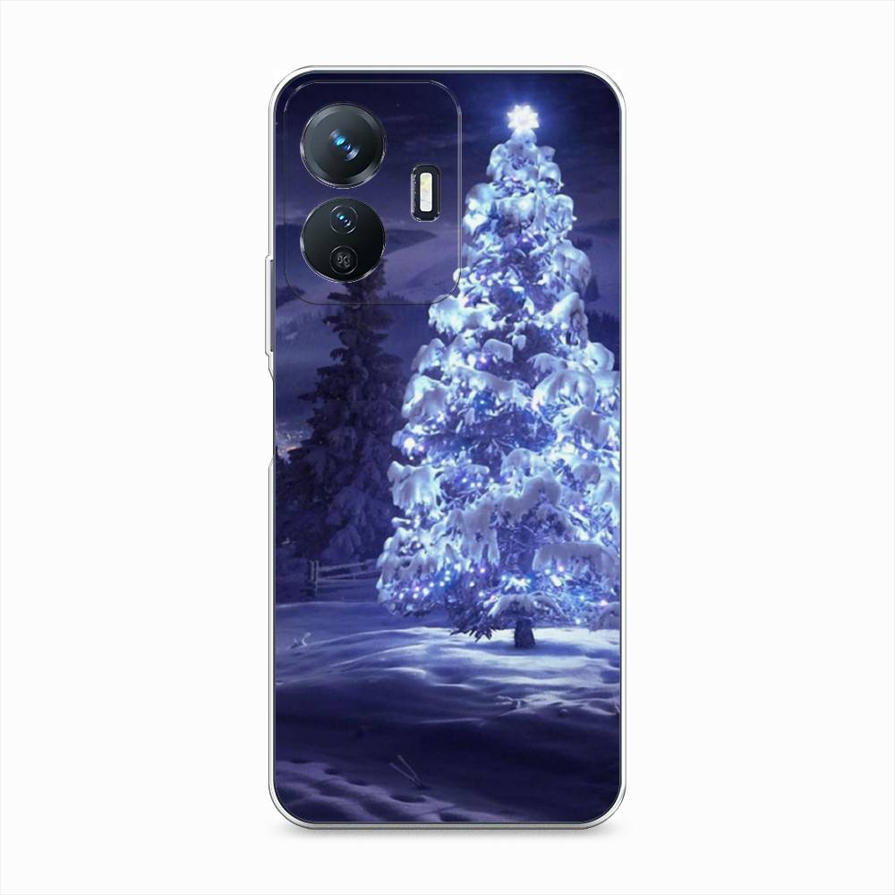 

Чехол на Vivo Y77e "Зима 4", Синий;черный;белый, 267350-2