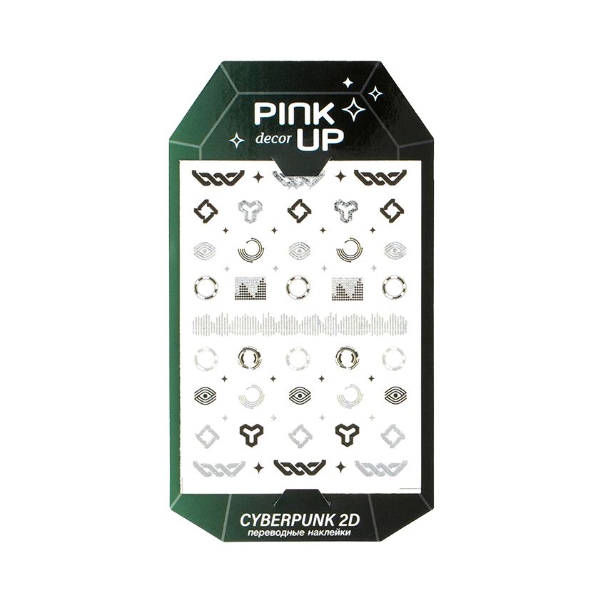 

Наклейки для ногтей Pink Up Decor cyberpunk collection 2d тон 218 5 г, Разноцветный