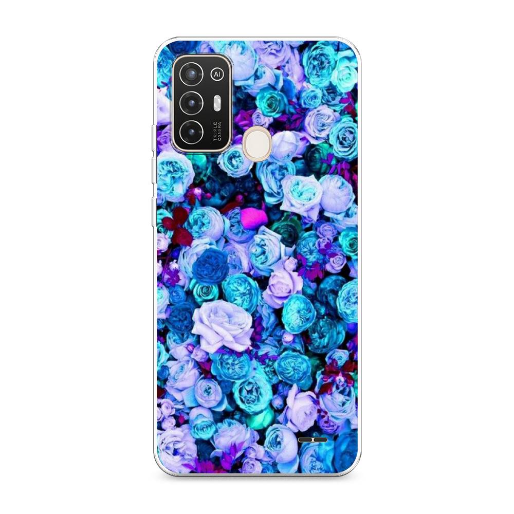 

Чехол на ZTE Blade A52 "Цветочный ковер", Фиолетовый, 136250-2