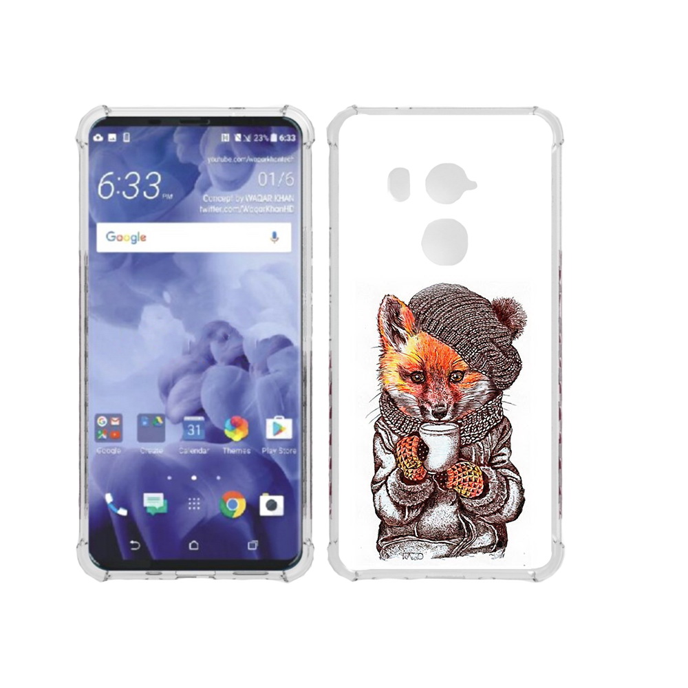 

Чехол MyPads Tocco для HTC U11 Plus лиса в шапке, Tocco