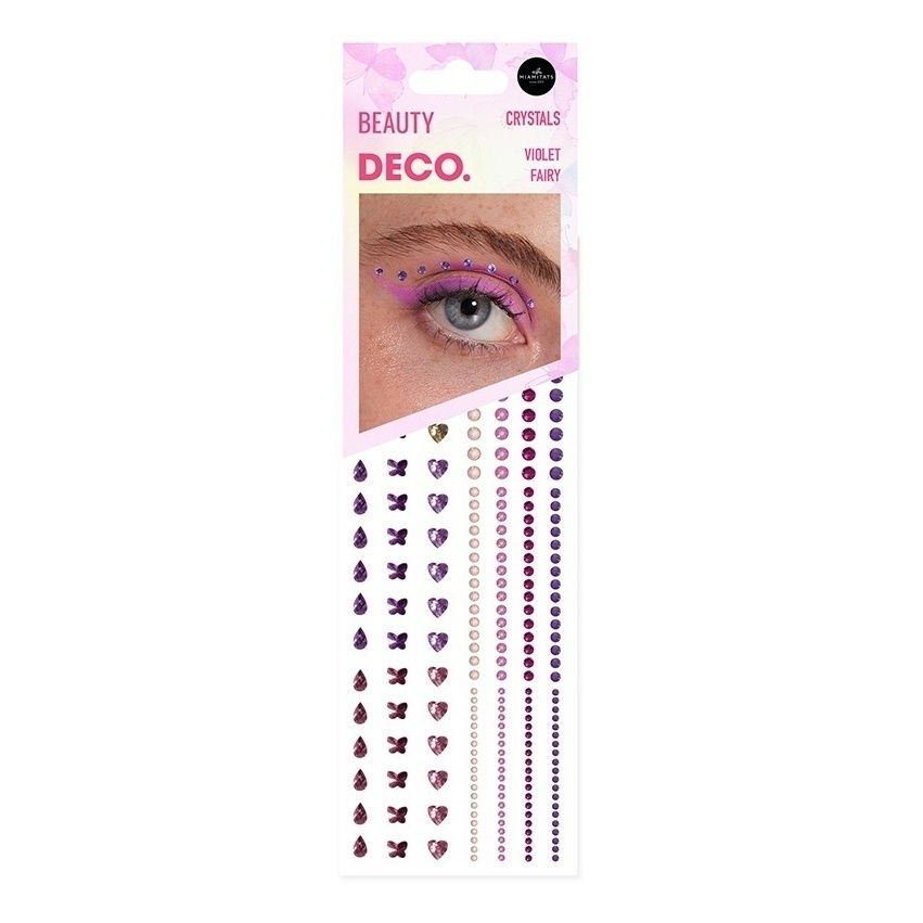 

Стразы для лица и тела Deco Fairycore by Miami tattoos Violet fairy, Разноцветный