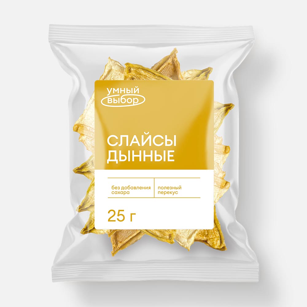 

Чипсы фруктовые Умный выбор слайсы, дынные, 25 г