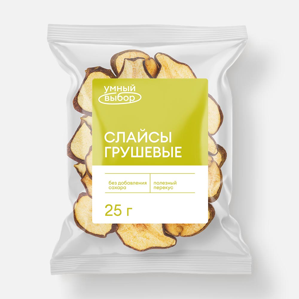 

Чипсы фруктовые Умный выбор слайсы, грушевые, 25 г