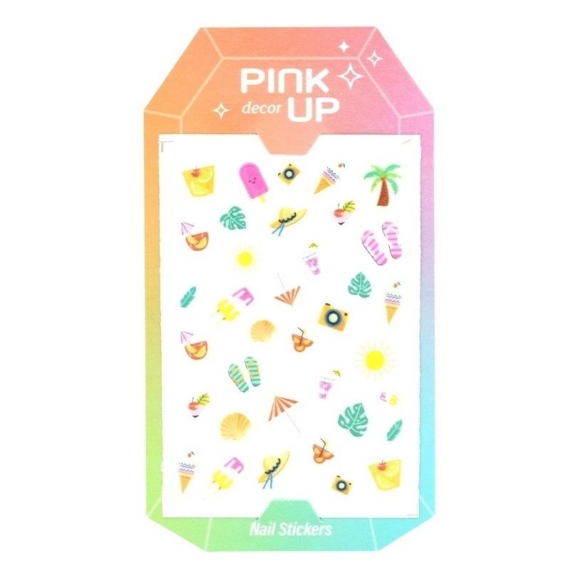 

Дизайн ногтей Pink Up Nail Sticker 15, Разноцветный