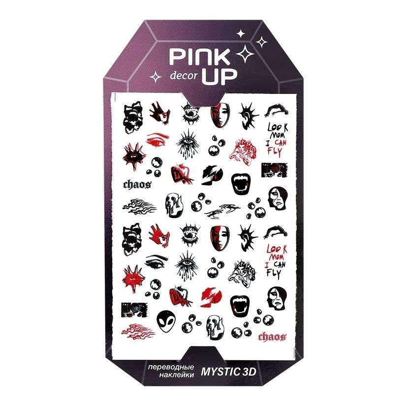 

Дизайн ногтей Pink Up Decor Mystic collection 3D 182, Разноцветный