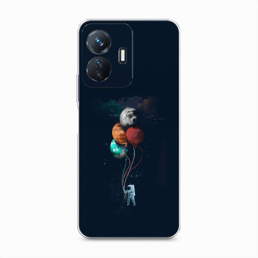 

Чехол на Vivo Y77e "Космонавт с шариками", Разноцветный, 267350-4