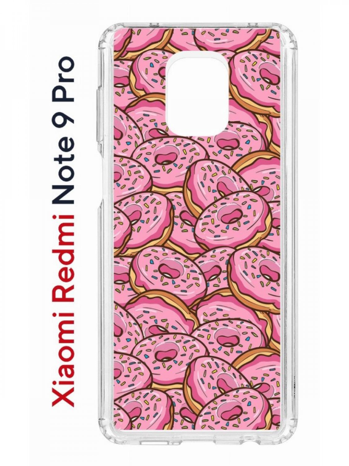 Чехол на Xiaomi Redmi Note 9 Pro/9s/9 Pro Max Kruche Print Пончики,противоударный бампер